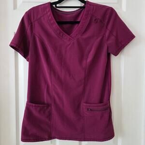 Scrubstar Women’s Wine Burgundy V-Neck Scrub Top XS
